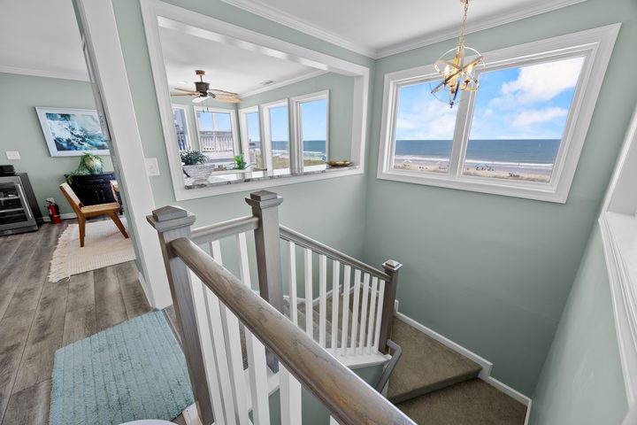Stairwell rising between floors