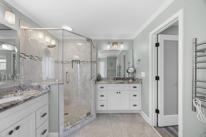 Primary bath with walk-in shower