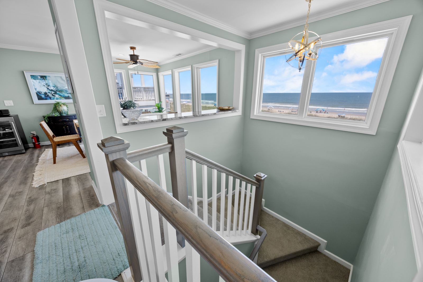 Stairwell rising between floors